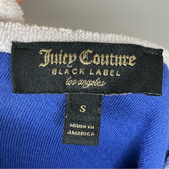 Juicy Couture Terrycloth Dress Y2K-Style Size Small Lace-Up Sides Slits Blue - Picture 3 of 13